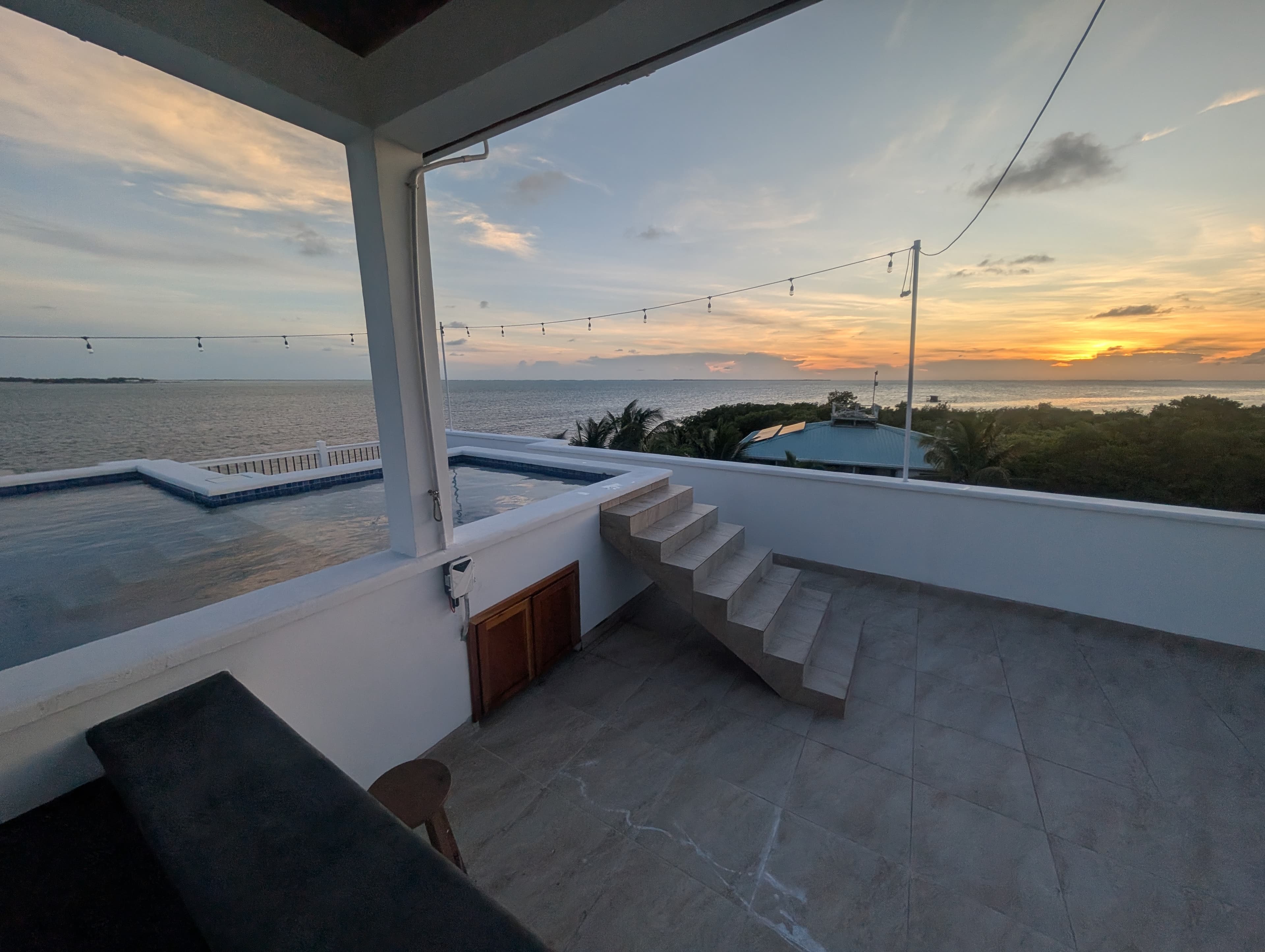 view of southbeach condos sunset