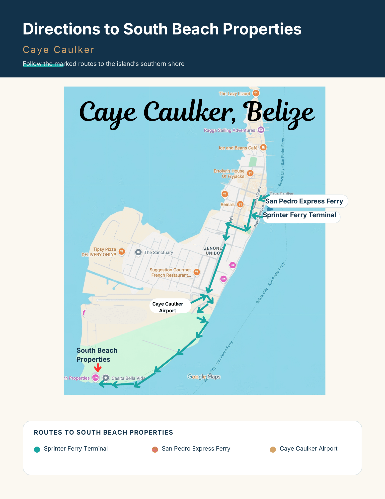 Map of Caye Caulker